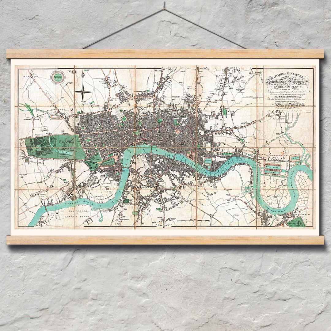 Карта на Лондон от Едуард Мог, 1806 год.