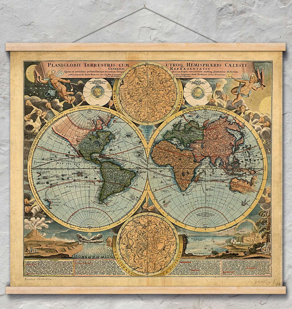 Общa карта на земното кълбо от 1716 год.