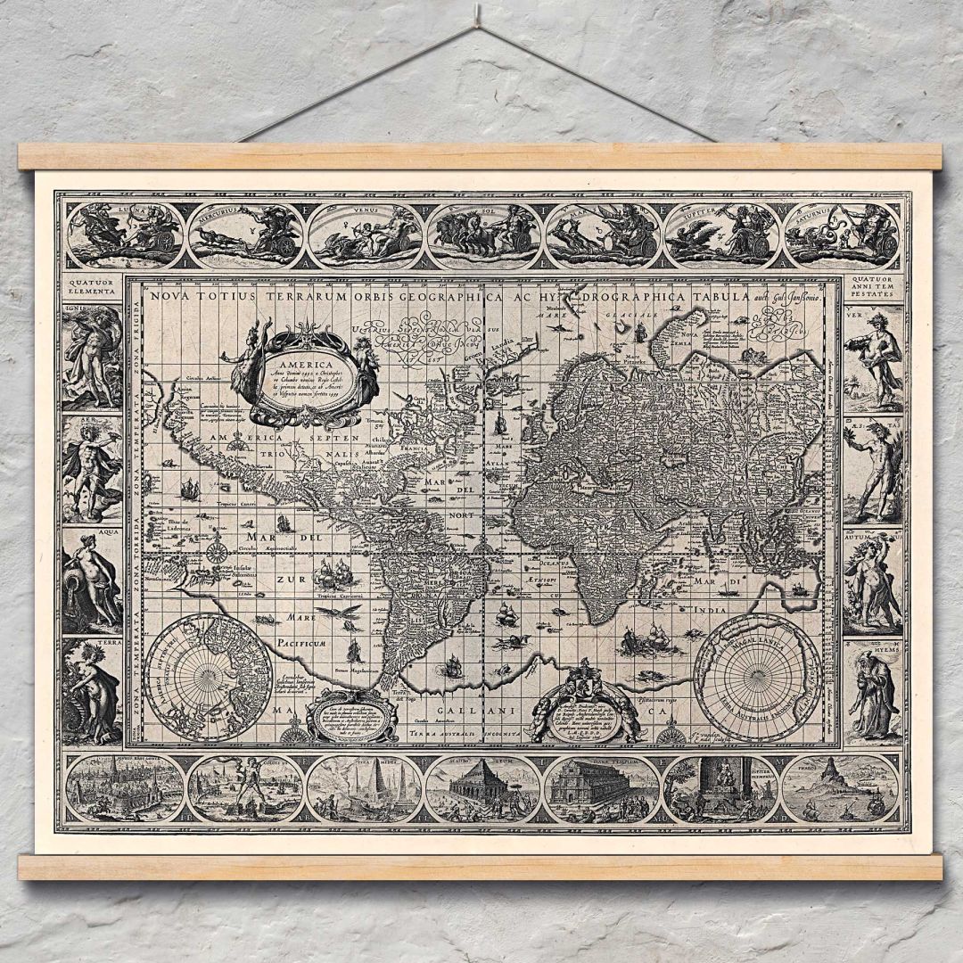 Ранна карта на Света от началото на 17 век