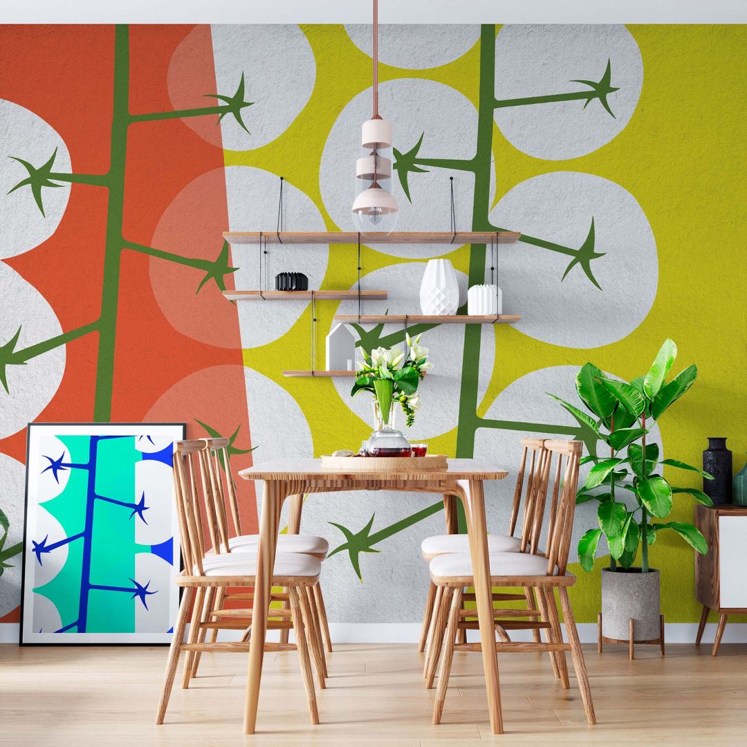 Арт тапет Памукови цветове