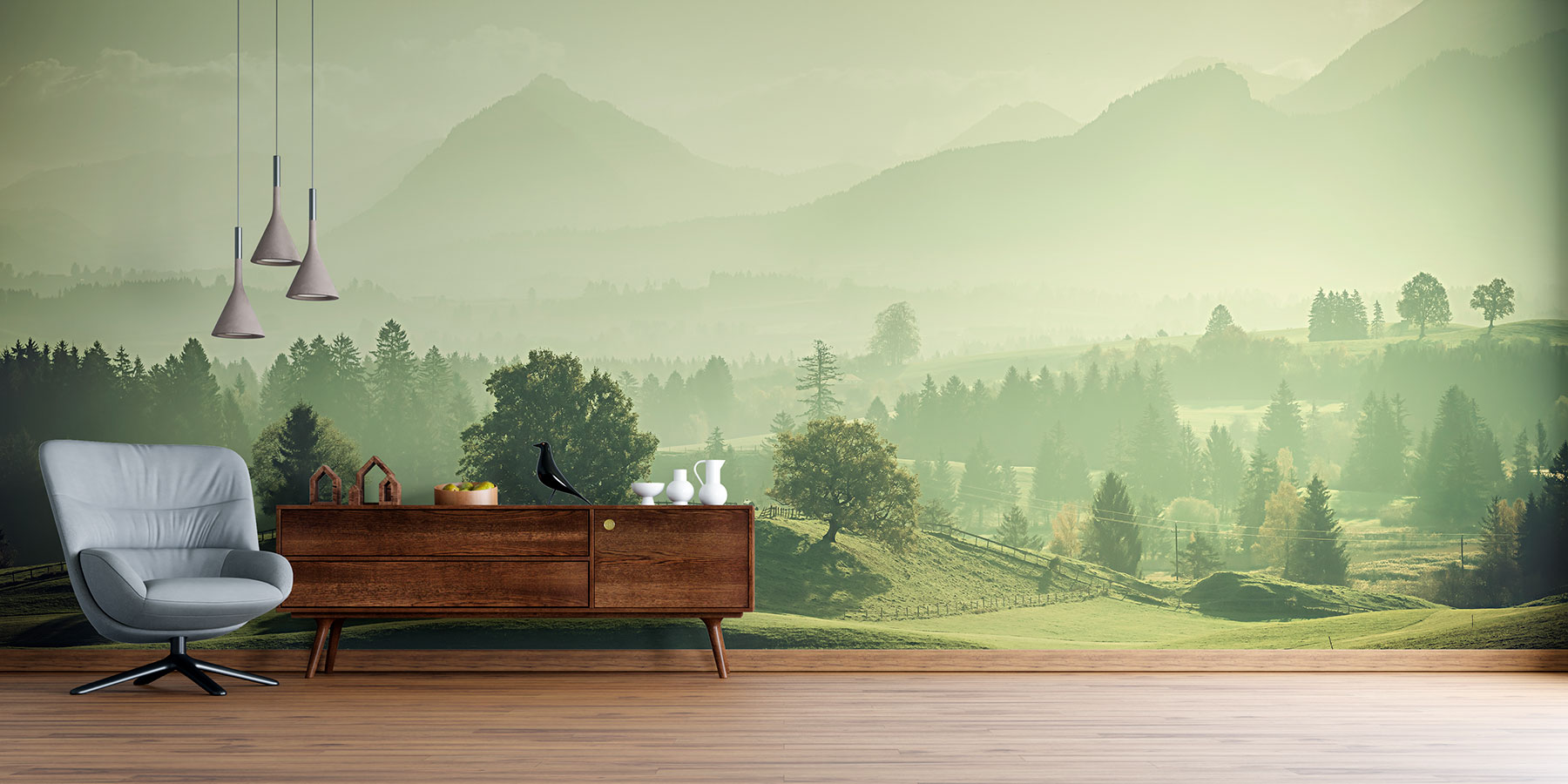 Фототапет Планина след дъжд