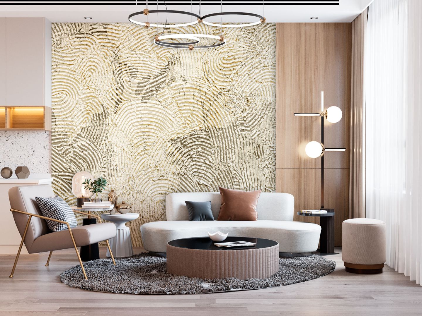 Тапет с Релефни кръгове