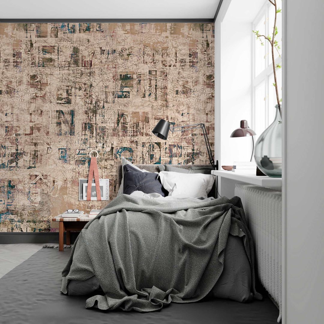 Винтидж арт тапет с букви